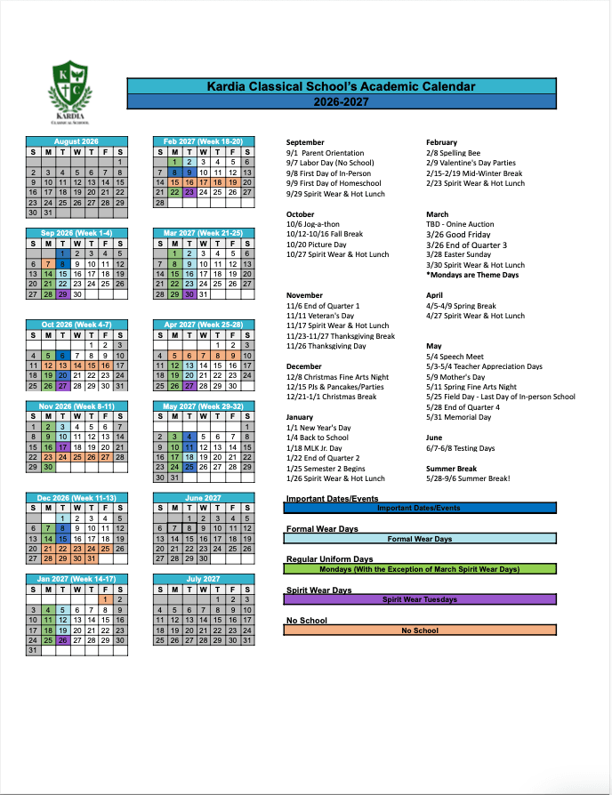 2026-27 school calendar